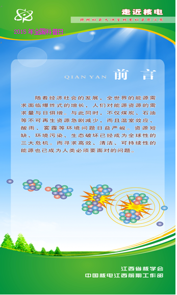 2015年江西省核學會科普活動日宣傳圖